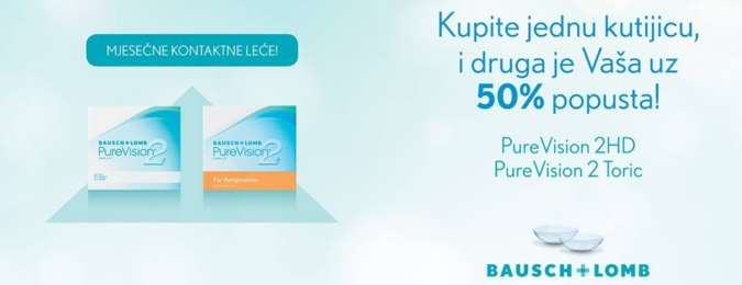 Kupite jednu kutijicu PureVision 2HD, a druga je Vaša uz 5o% popusta!